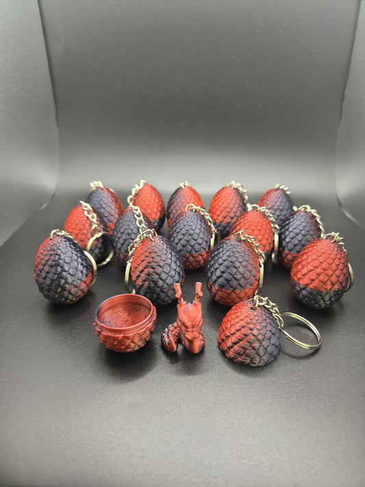 Mini Scaly Dragon Egg Keychain \ Customizable Figure Inside